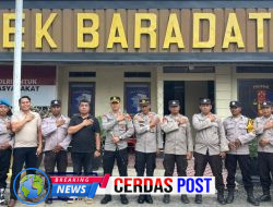 Kunker di Polsek Baradatu, Kapolres Way Kanan Tekankan Jajaran Tidak Ada Personel Terlibat Judi dan Narkoba*