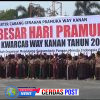 BUPATI AYU ASALASIYAH PIMPIN APEL BESAR HARI PRAMUKA KE-65 DI WAY KANAN