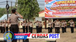 *Polres Way Kanan Gelar Upacara Sertijab Kasatlantas, Kasattahti, Kasipropam, Kapolsek Kasui, Kapolsek Pakuan Ratu dan pelantikan Kapolsek Buay Bahuga*