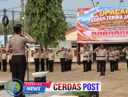 *Polres Way Kanan Gelar Upacara Sertijab Kasatlantas, Kasattahti, Kasipropam, Kapolsek Kasui, Kapolsek Pakuan Ratu dan pelantikan Kapolsek Buay Bahuga*